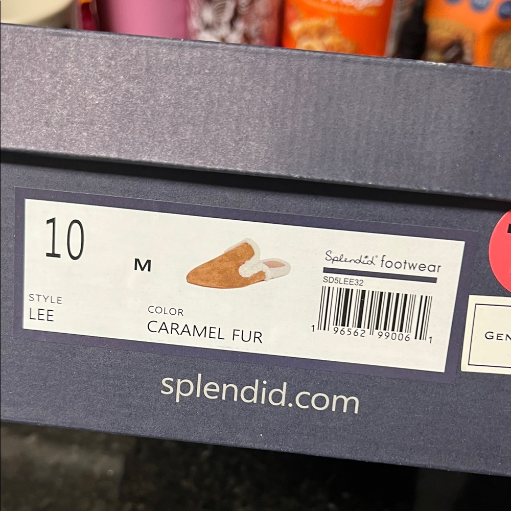 Splendid Tan Suede Mules with White Trim - Picture 6 of 7